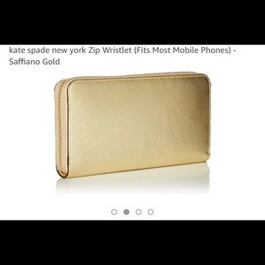 Kate Spade New York zip wristlet.